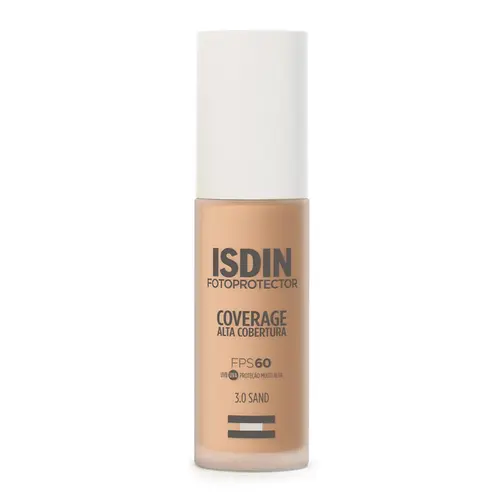 Protetor Solar Facial De Alta Cobertura Isdin Coverage 3.0 Sand FPS 60 30g