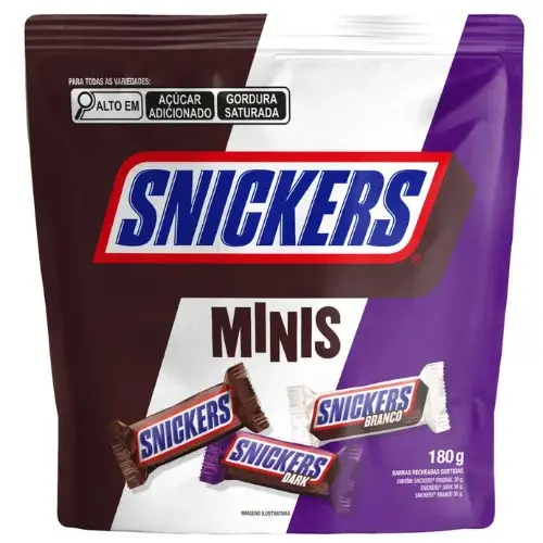 Chocolate Mini Snickers Variedades 180g