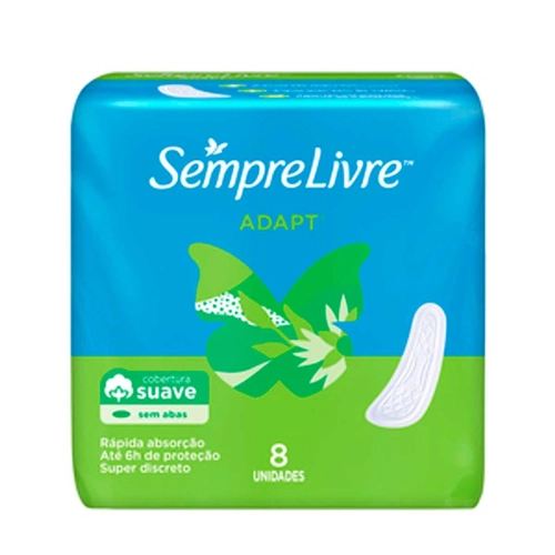 Absorvente Sempre Livre Adapt Suave Sem Abas 8 Unidades