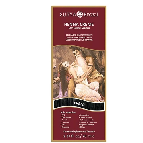 Henna Surya Creme Preto