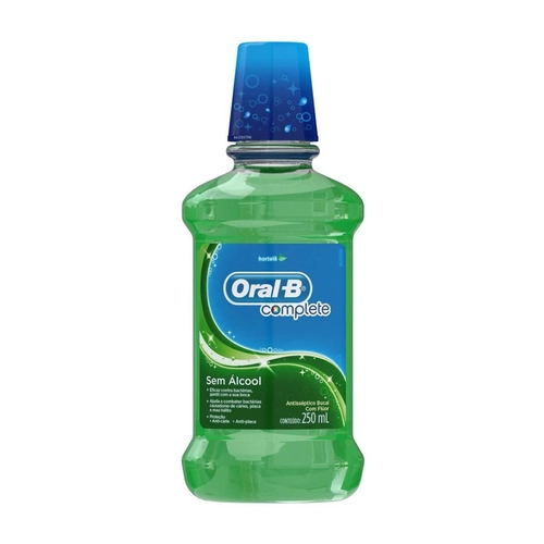 Enxaguante Antisséptico Bucal Oral-B Complete Hortelã Sem Álcool 250ml