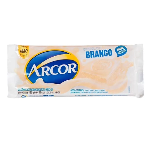 Chocolate Barra Arcor Branco 80G
