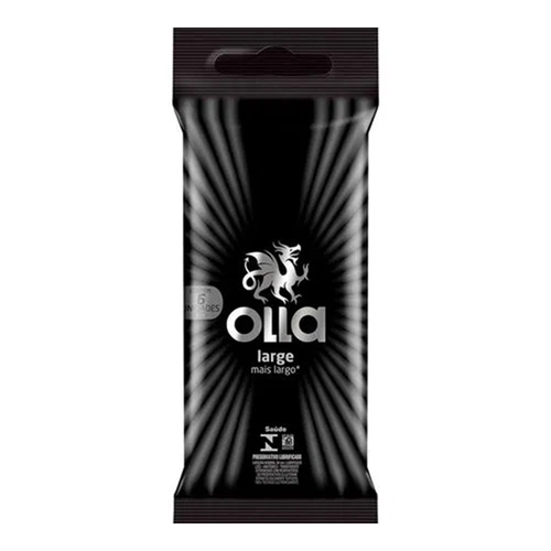 Preservativo Olla Lubrificado Large Mais Largo 6 Unidades