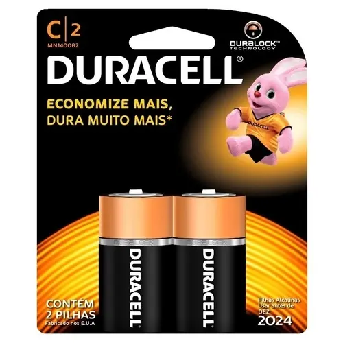 Pilha Alcalina Duracell C C/2Un