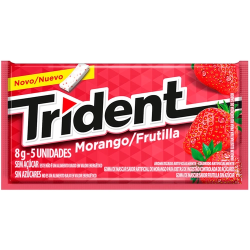 Chiclete Trident Morango C/5Un