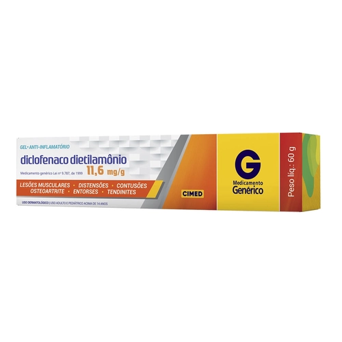 Diclofenaco De  Dietilamonio Gel 60G Cimed
