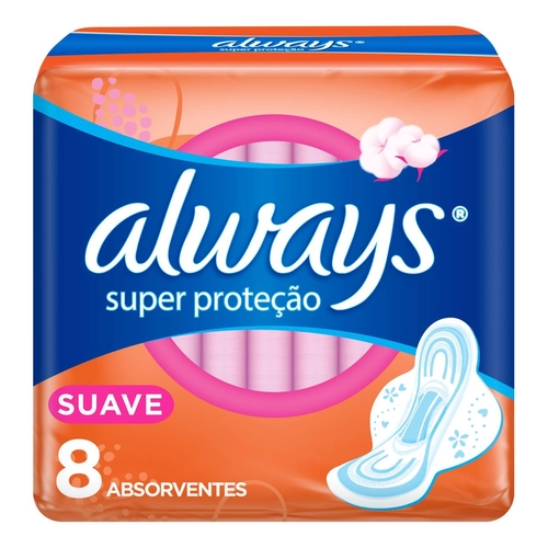 Absorvente Always Básico Suave Com Abas P 8 Unidades