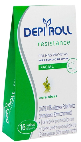 Folhas Prontas Para Depilação Facial Resistance Depi Roll 16 Folhas