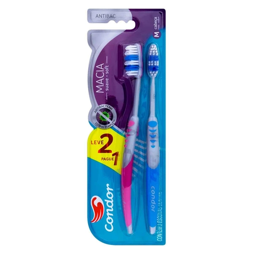 Escova Dental Condor 8056 Antibac Mc Lv2Pg1