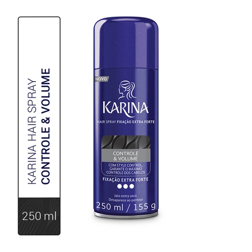 Fixador de Cabelo Hair Spray Karina Fixação Extra Forte 250ml