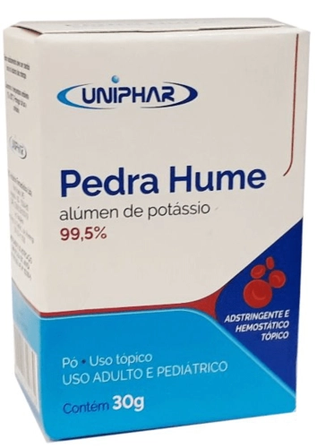 Pedra Hume Pura Pó 20G Farmax