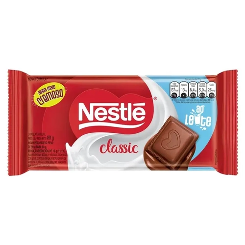 Chocolate Barra Nestle Classic Ao Leite 80G