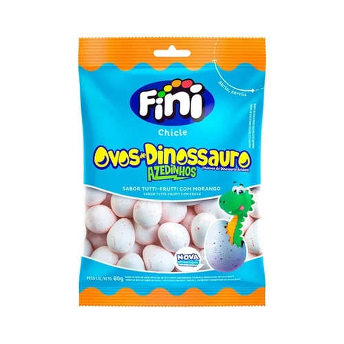 Bala Gel Fini Ovos Dinossauro 80G
