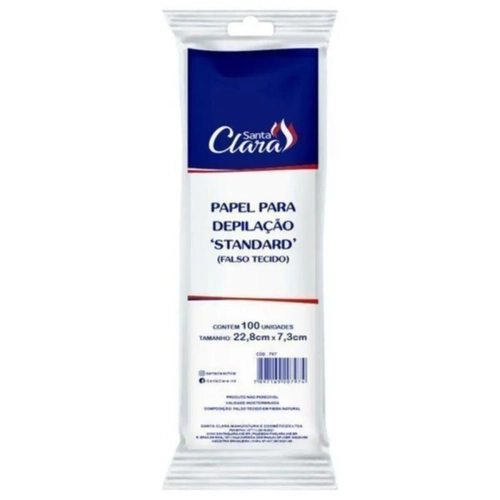 Papel Para Depilação Santa Clara 100 Unidades