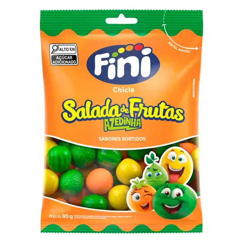 Bala Gel Fini Salada Frutas 80G
