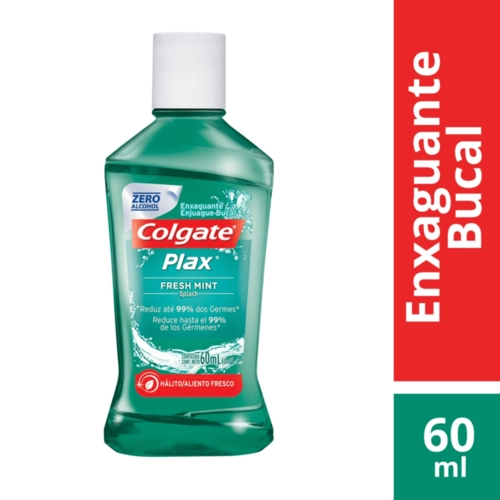 Enxaguante Bucal Colgate Plax Fresh Mint Sem Álcool 60ml