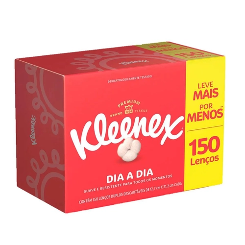 Lenço de Papel Kleenex Caixa 150 Unidades