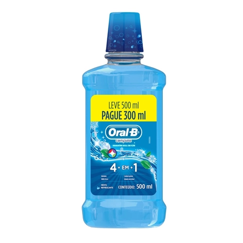 Enxaguante Antisséptico Bucal Oral-B Complete Menta Sem Álcool 500ml