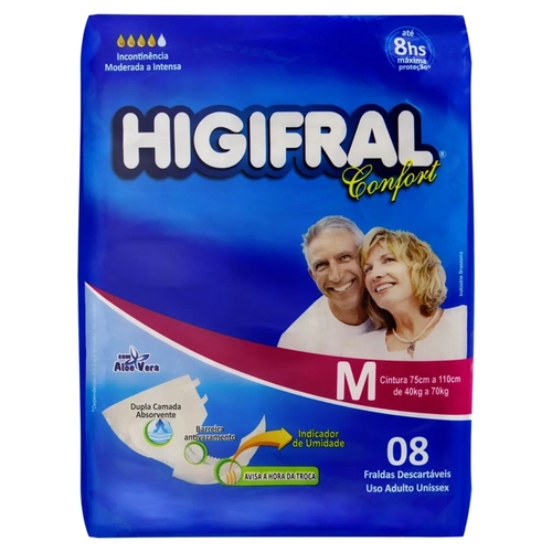 Fralda Higifral Confort M 8Un
