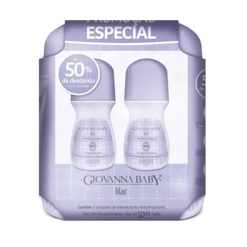 Kit Desodorante Roll On Giovanna Baby Lilac 2 Unidades