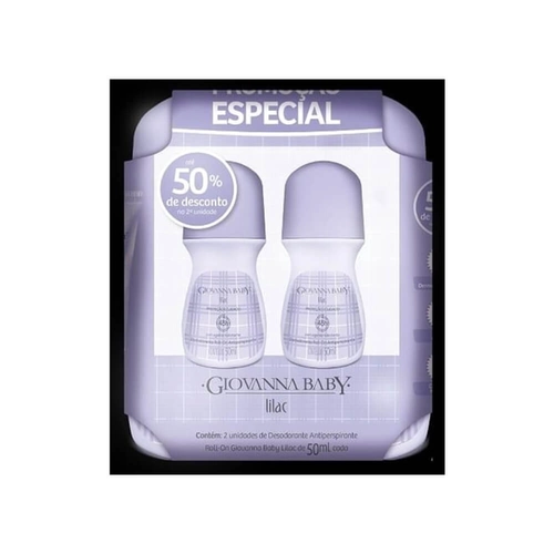Kit Desodorante Roll On Giovanna Baby Lilac 2 Unidades