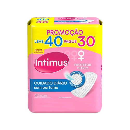Protetor Diário Intimus Cuidado Diário 40 Unidades