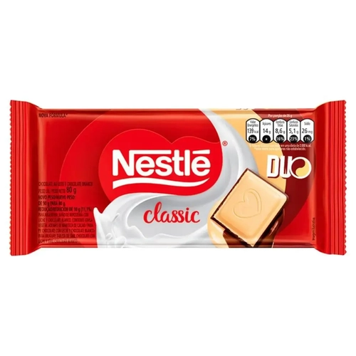 Chocolate Barra Nestle Classic Duo 80G