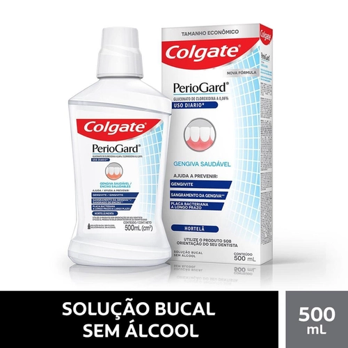 Enxaguante Solução Bucal Colgate Periogard Uso Diário Sem Álcool 500ml