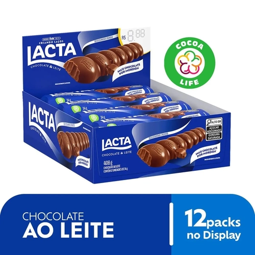 Chocolate Lacta Ao Leite 34G