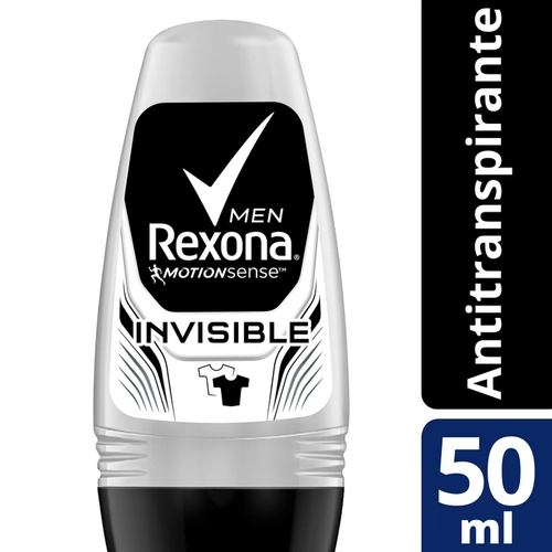 Desodorante Roll-On Rexona Masculino Invisible 50ml