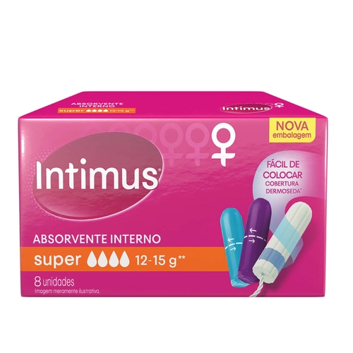 Absorvente Interno Intimus Super 8 Unidades