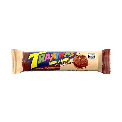Biscoito Recheado Trakinas Chocolate 126G