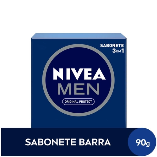 Sabonete em Barra 3 em 1 Nivea Men Original Protect 90G