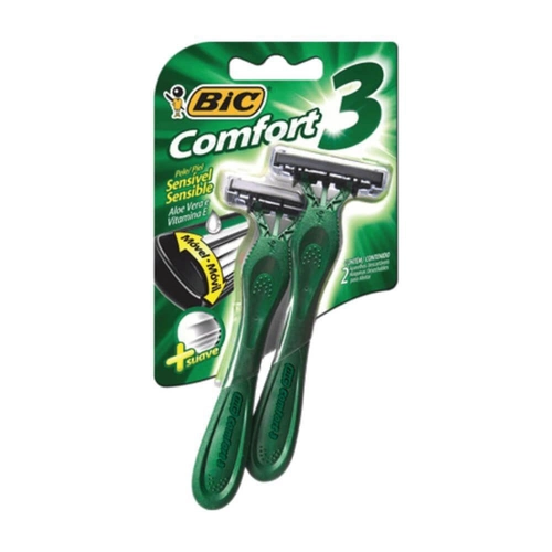 Aparelho de Barbear Bic Comfort3 Sensível 2 Unidades
