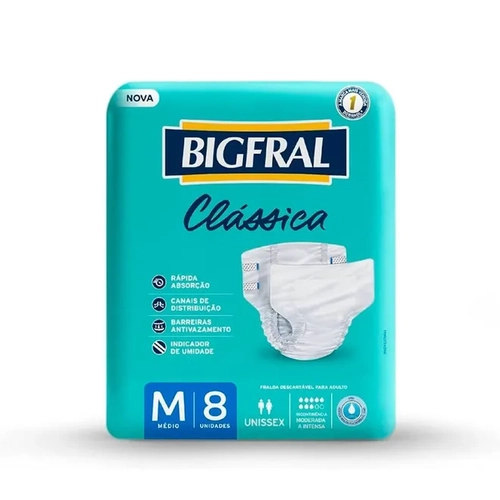 Fralda Bigfral Classic M 8Un