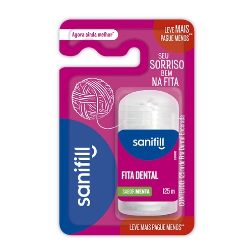Fita Dental Sanifill Leve 125 Pague 100 Metros