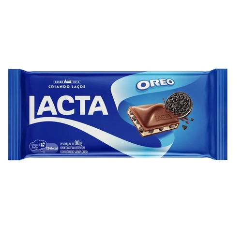 Chocolate Barra Lacta Ao Leite C/ Recheado Oreo 90G