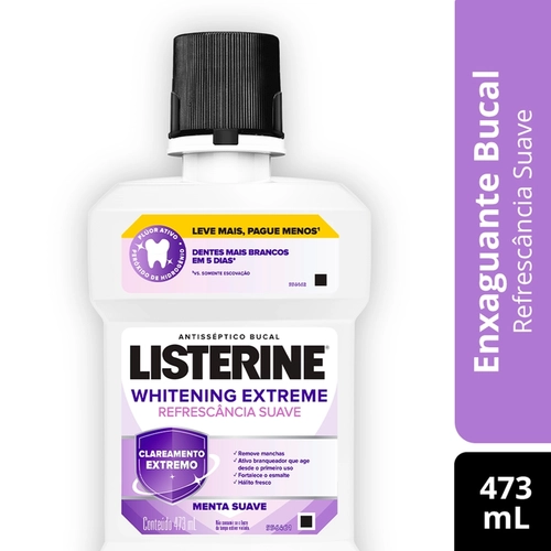 Enxaguante Antisséptico Bucal Listerine Whitening Extreme 473ml