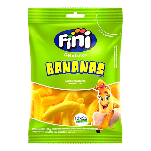 Bala Gel Fini Bananas 90G