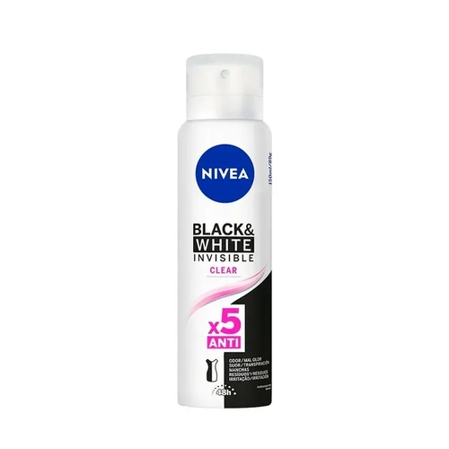 Desodorante Aerosol Nivea Invisible Black & White Clear 150ml