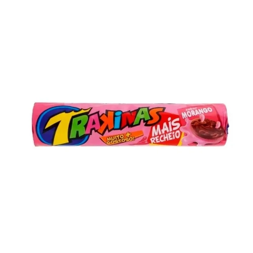 Biscoito Recheado Trakinas Morango 143G
