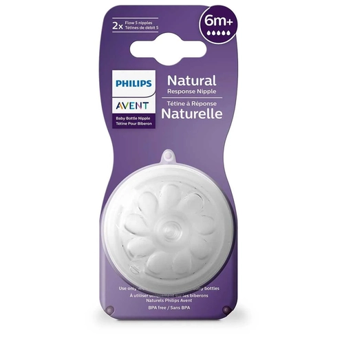 Bico de Mamaderia Philips Avent Petala 6Meses+ Fluxo 5 Com 2 Unidades