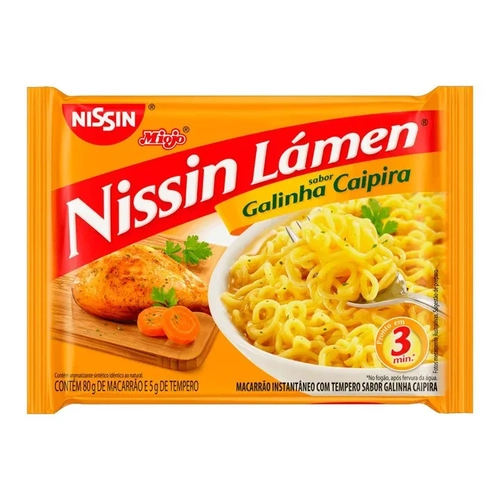 Macarrão Nissin Galinha Caipira 80G