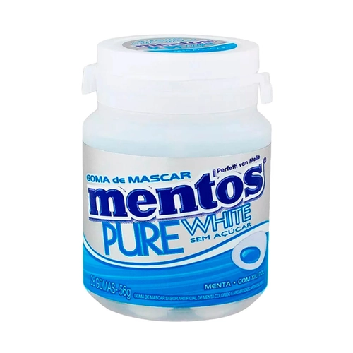 Chiclete Mentos Garrafa Fresh White 56G