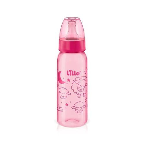 Mamadeira Lillo Divertida 6 meses+ Bico Redondo Menina 240ml