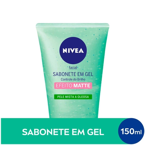 Sabonete em Gel Facial Nivea Controle de Brilho Efeito Matte Pele Mista a Oleosa 150ml