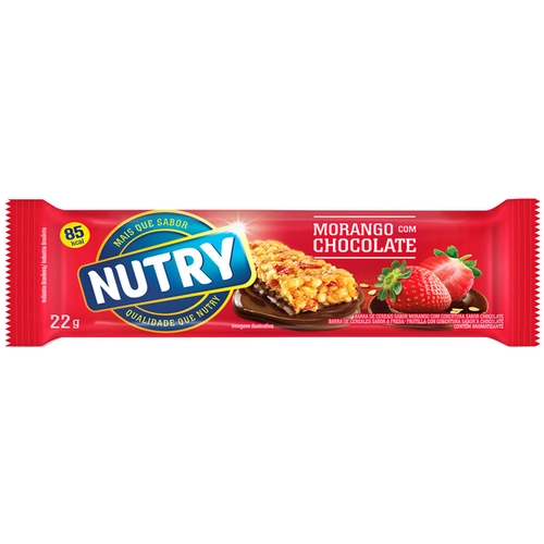Barra De Cereal Nutry Morango e Chocolate 22G