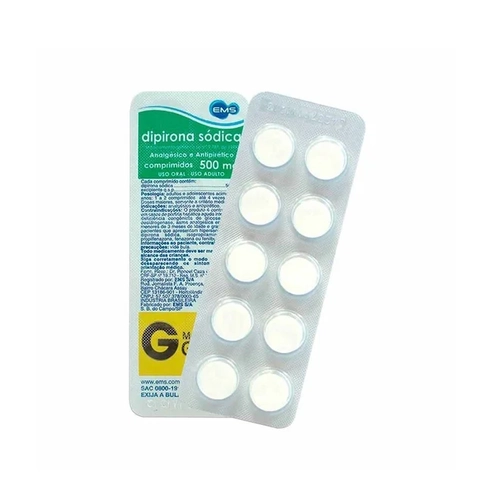 Dipirona Sodica 500Mg 10Cpr Ems