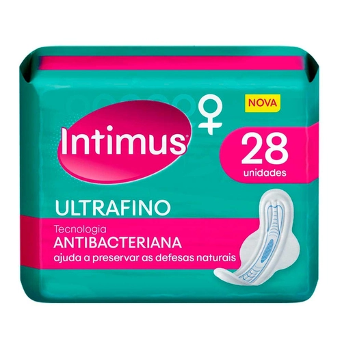 Absorvente Intimus Ultrafino Antibacteriana Com Abas 28 Unidades