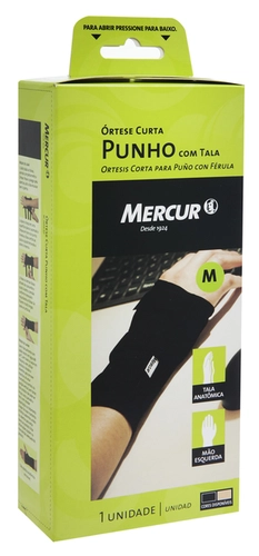 Órtese De Punho Mercur Bc0056 Curta Com Tala M Esquerda